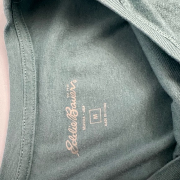 Eddie Bauer long sleeve t-shirt women’s size medium turquoise blue - Picture 3 of 5